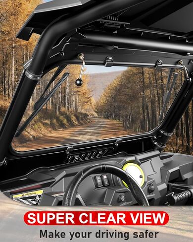 StarknightMT 14-18 XP 1000 Vented Glass Windshield With 2 Manual Wipers Compatible with Polaris RZR XP 1000 2014-2018 / XP Turbo 15-18 RZR 900/ S900 /S1000 Full Front Window DOT Approved Safety in Saudi Arabia