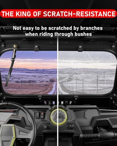 StarknightMT 14-18 XP 1000 Vented Glass Windshield With 2 Manual Wipers Compatible with Polaris RZR XP 1000 2014-2018 / XP Turbo 15-18 RZR 900/ S900 /S1000 Full Front Window DOT Approved Safety in Saudi Arabia