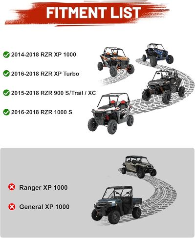 StarknightMT 14-18 XP 1000 Vented Glass Windshield With 2 Manual Wipers Compatible with Polaris RZR XP 1000 2014-2018 / XP Turbo 15-18 RZR 900/ S900 /S1000 Full Front Window DOT Approved Safety in Saudi Arabia