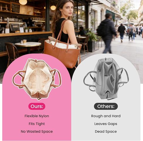 Purse Insert Compatible with Large Polène Cyme Bag-Perfect Fit Handbag Organizer, Waterproof Durable Nylon Material, Elegant Bag Insert (For Large Cym*) in Saudi Arabia