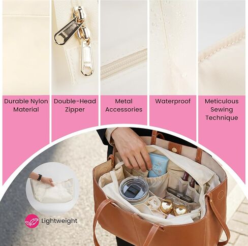 Purse Insert Compatible with Large Polène Cyme Bag-Perfect Fit Handbag Organizer, Waterproof Durable Nylon Material, Elegant Bag Insert (For Large Cym*) in Saudi Arabia