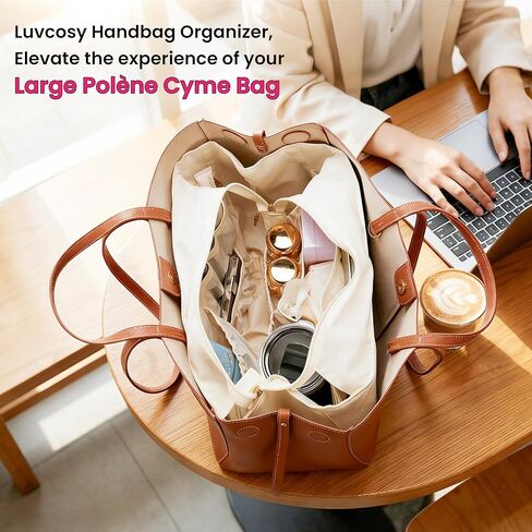 Purse Insert Compatible with Large Polène Cyme Bag-Perfect Fit Handbag Organizer, Waterproof Durable Nylon Material, Elegant Bag Insert (For Large Cym*) in Saudi Arabia