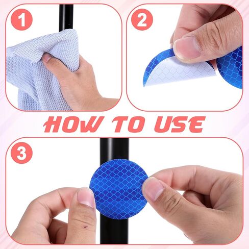 TIESOME 50 Pcs Reflective Stickers, Dot Reflective Tape Sticker, Waterproof Adhesive Reflector Stickers for Vehicle Bicycle Motorcycle, High Night Visibility Safety Warning Dots in Saudi Arabia