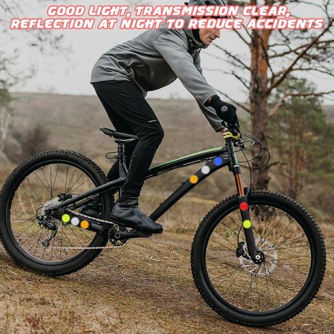 TIESOME 50 Pcs Reflective Stickers, Dot Reflective Tape Sticker, Waterproof Adhesive Reflector Stickers for Vehicle Bicycle Motorcycle, High Night Visibility Safety Warning Dots in Saudi Arabia