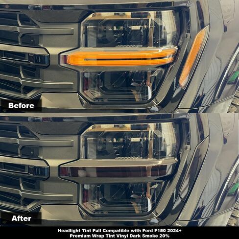 مصباح أمامي Crux Motorsports بلون غامق دخاني 20% متوافق مع Ford F150 2024 + in Saudi Arabia