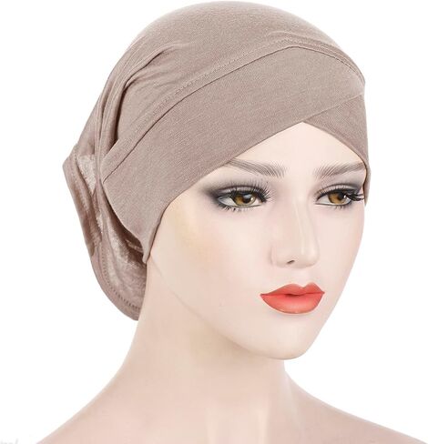 PURFUN 3 Pcs Muslim Inner Hijab Caps Women Solid Color Under Hijab Caps Stretchy Breathable Full Cover Undercap Tube Bonnet in Saudi Arabia