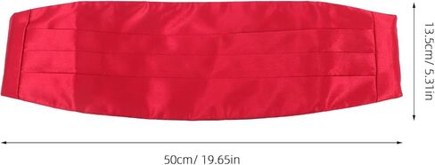 Men’S Red Satin Cummerbund Formal Waistband Adjustable Wedding Event Suit Accessory for Tuxedo and Party in Saudi Arabia