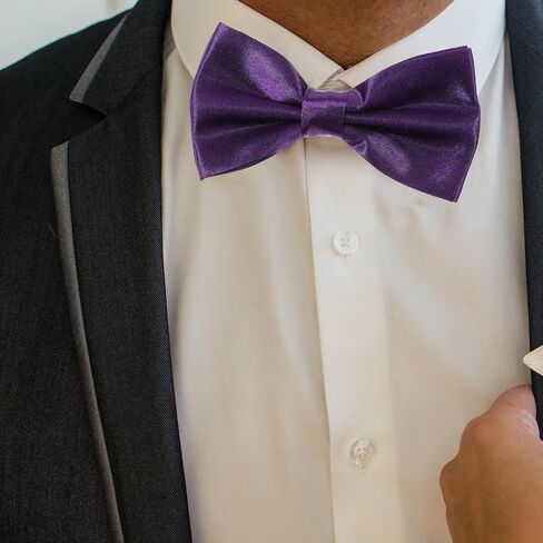 طقم ربطة عنق Cummerbund للرجال من TOYANDONA منديل جيب، قماش ساتان، أرجواني غامق، إكسسوارات رسمية لحفلات الزفاف والحفلات الراقصة للعريس ورفقاء العريس in Saudi Arabia