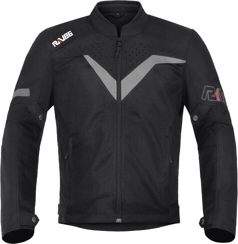 Motorcycle Jacket for Men with CE Armored Mesh Riding Jacket Breathable Motorbike Jacket Hi-viz Adventure Motorcycle Jacket (Black L) in Kuwait