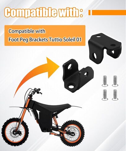 Dirt Bike Foot Peg Bracket Compaitble with Tutti Tutto Soleil01 Ebike,Aluminum Footrest Bracket Fits For Tuttio Soleil 01 in Saudi Arabia