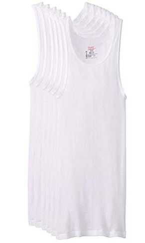 Mens 6-Pack Comfort Soft Tanks, White, XXX-Large in Saudi Arabia