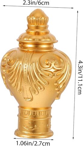 ABOOFAN Gold Plastic Curtain Pole Finials 10pcs Decorative Ends for 26-28mm Diameter Rods Vintage Roman Rod Caps for Window Treatments in Saudi Arabia