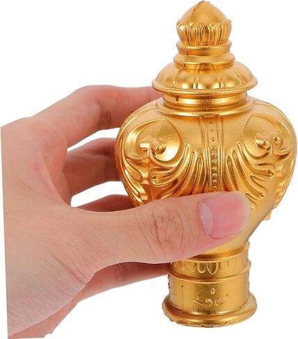 ABOOFAN Gold Plastic Curtain Pole Finials 10pcs Decorative Ends for 26-28mm Diameter Rods Vintage Roman Rod Caps for Window Treatments in Saudi Arabia
