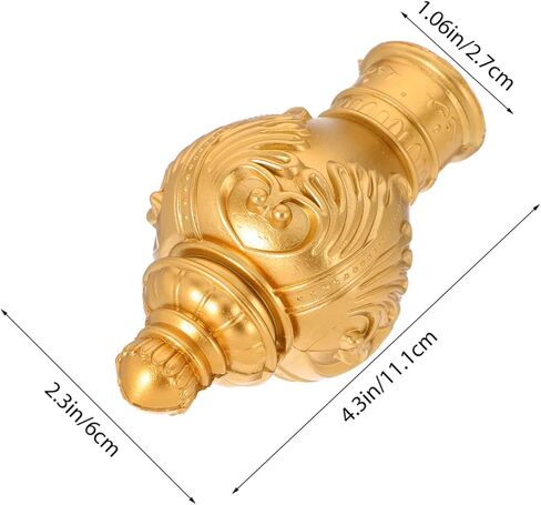 ABOOFAN Gold Plastic Curtain Pole Finials 10pcs Decorative Ends for 26-28mm Diameter Rods Vintage Roman Rod Caps for Window Treatments in Saudi Arabia