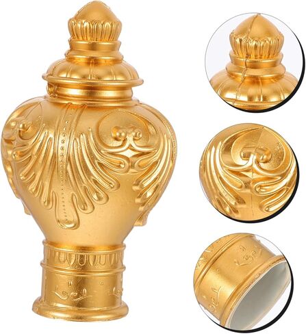 ABOOFAN Gold Plastic Curtain Pole Finials 10pcs Decorative Ends for 26-28mm Diameter Rods Vintage Roman Rod Caps for Window Treatments in Saudi Arabia