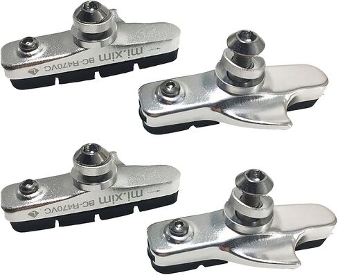 Pioneeryao Sport Road Bike Cycle Bicycle Brake Pads Block 2 Pairs (Silver) in Saudi Arabia