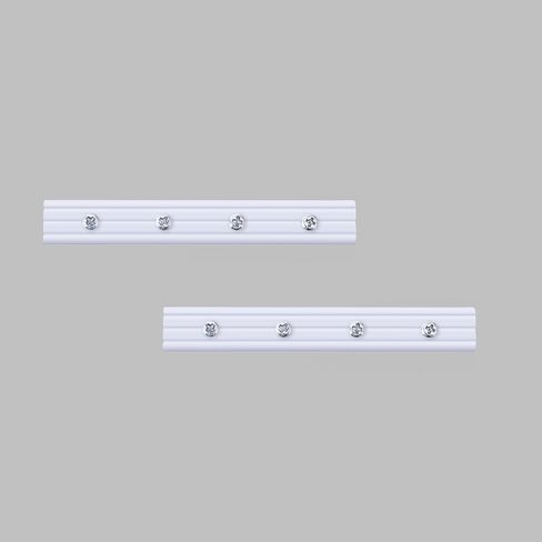Aluminum flexible curtain track dedicated end cap White 4 PCS in Saudi Arabia