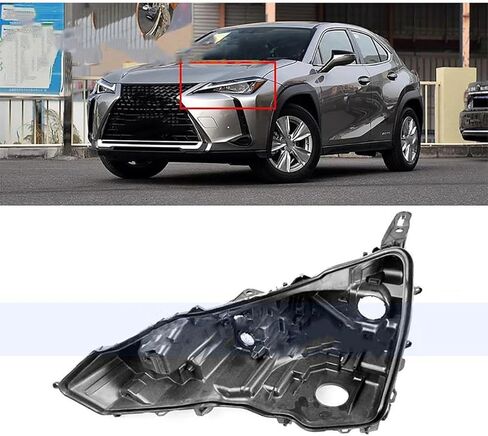 مجموعة المصابيح الأمامية لكزس ل UX200 ل UX260 2019-2022 غطاء قاعدة المصباح الأمامي كشافات الخلفية قذيفة التكوين المنخفض (الجانب الأيمن) in Kuwait