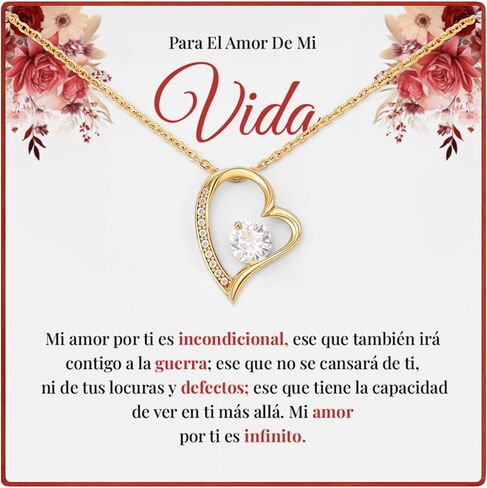 Para El Amor De Mi Vida، Collar De Corazón Para Siempre Alma Gemela Para Mujer، Regalos Para El Día De San Valentín، Aniversario، Navidad O Cumpleaños، De Marido/novio، Regalo Con Tarjeta De Mensaje Sintro، Caja De Lujo/Estándar. in Kuwait