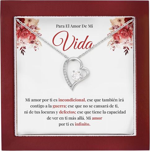 Para El Amor De Mi Vida، Collar De Corazón Para Siempre Alma Gemela Para Mujer، Regalos Para El Día De San Valentín، Aniversario، Navidad O Cumpleaños، De Marido/novio، Regalo Con Tarjeta De Mensaje Sintro، Caja De Lujo/Estándar. in Kuwait