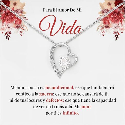 Para El Amor De Mi Vida، Collar De Corazón Para Siempre Alma Gemela Para Mujer، Regalos Para El Día De San Valentín، Aniversario، Navidad O Cumpleaños، De Marido/novio، Regalo Con Tarjeta De Mensaje Sintro، Caja De Lujo/Estándar. in Kuwait