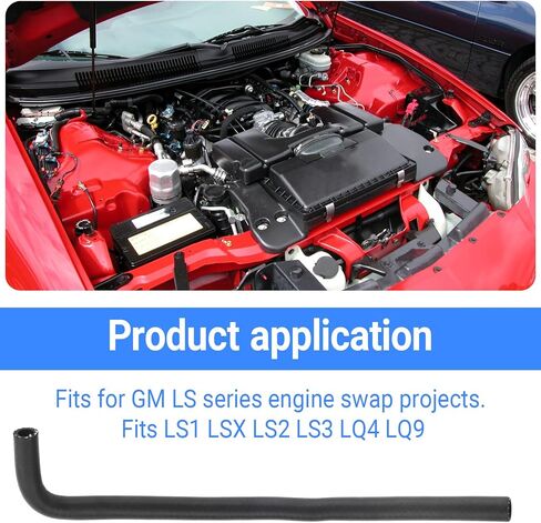 551065 Swap Heater Hose 90 Degree Heater Hose 3/4" ID, 4" x 24" Length Molded Heaters Hoses Compatible with LS Engine Swap Projects for LS1 LSX LS2 LS3 LQ4 LQ9 in Saudi Arabia