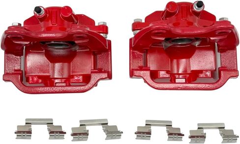 Pair Rear Disc Brake Caliper Assembly with Bracket fit for Chevy, GMC, Cadillac Tahoe/Yukon/Suburban/Escalade/Silverado 1500 Both Driver Passenger Side 18B5030 18B5031 S5030 S5031 in Kuwait