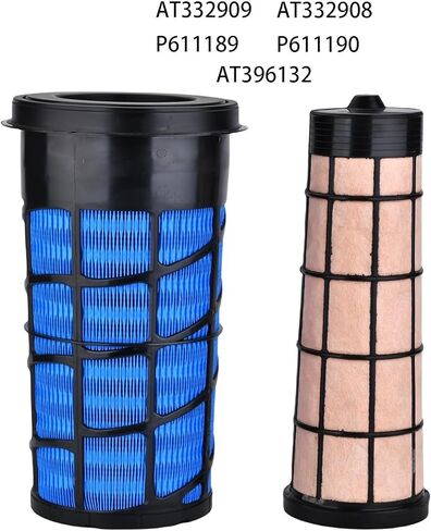 AT332908 AT332909 Air Filter Compatible with Backhoe 310J 315SL 325K Skid-Steer 326D 328D Replaces P611189 P611190 in Kuwait
