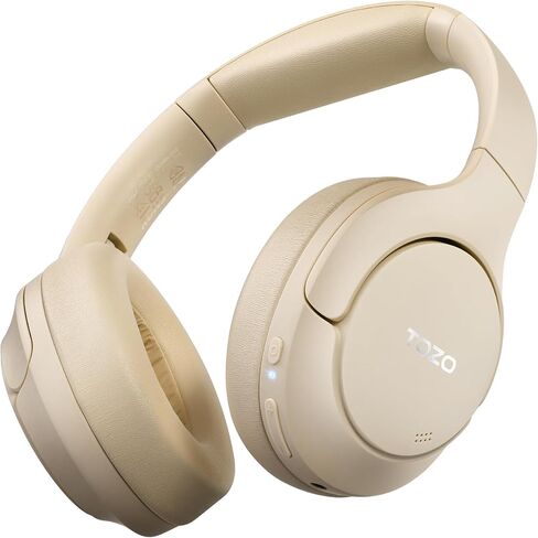 TOZO Hybrid Active Noise Cancelling Headphones, Wireless Over Ear Bluetooth Headphones, 40H Playtime, Hi-Res Audio Custom EQ via App Deep Bass Comfort Fit Ear Cups, for Home Office Travel Black in Saudi Arabia