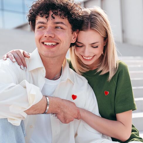 12 Pcs Red Heart Pin Badges, Decorative Heart Brooches for Valentine's Day Party Favors, Clothing Accessories, Collar Pins in Saudi Arabia