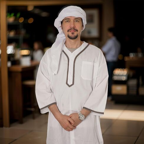 رجل مسلم كوفية الحجاب العربي شماغ التكتيكية الصحراء غطاء الرأس العربية الكوفية وشاح زي الملحقات in Kuwait