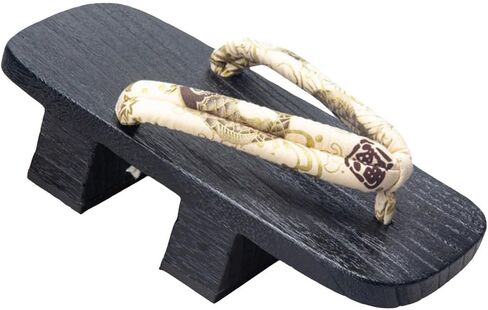 Japanese Geta Men's Black Wooden Clogs Sandals Fish Printing Flip Flops Slippers Japan Traditional Shoes in Saudi Arabia