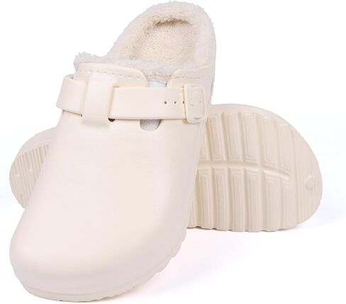 Fleece - Lined Buckle Clogs - Warm & Stylish Slip - Ons in Saudi Arabia