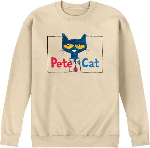 Pete The Cat - Framed Button - Men's Crew Fleece Sweatshirt in Saudi Arabia