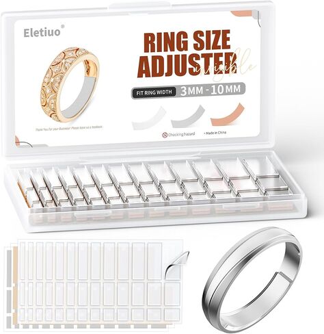 Ring Size Adjuster Loose Rings Invisible Reducer Jewelry Guard Sizer Tightener , Fitter , Reducer for Wide Rings , Multiple Resizer & 3 Colors , 6 Sheets /234 Pcs in Kuwait