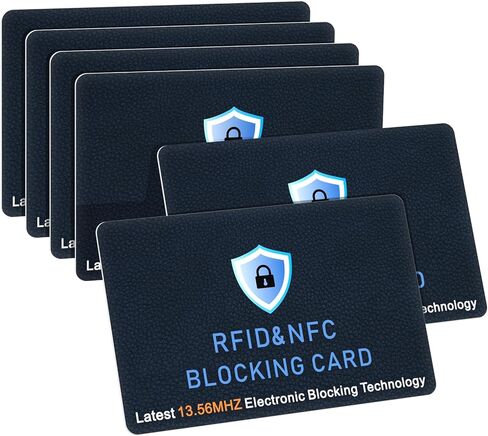 Vancle 6 Pack RFID Blocking Card, NFC-Blocking Credit Card Protector, Anti-Theft Protector for ID ATM Guard Debit Cards, Entire Wallet & Purse Protector in Saudi Arabia