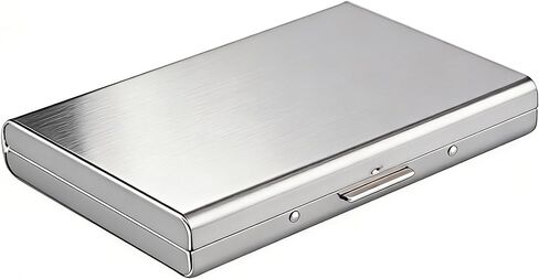 Stainless Steel RFID Blocking Card Holder, Slim Metal Credit Card Case with 6 Slots (Silver) in Kuwait