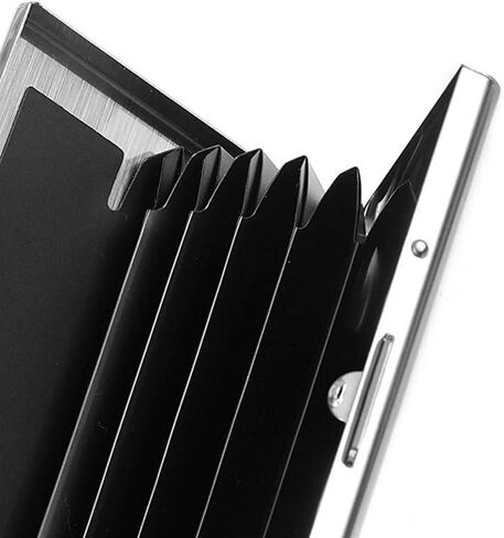 Stainless Steel RFID Blocking Card Holder, Slim Metal Credit Card Case with 6 Slots (Silver) in Kuwait