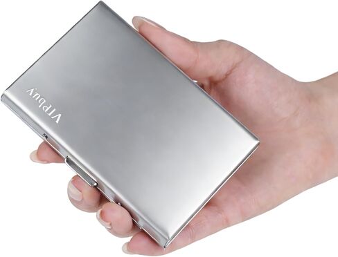 Stainless Steel RFID Blocking Card Holder, Slim Metal Credit Card Case with 6 Slots (Silver) in Kuwait