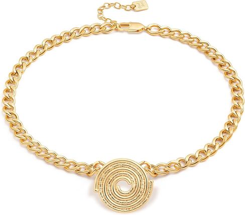 Single Cultured Pearl Choker 18K Gold Chain White Bead Necklace Layering Minimalist Jewelry for Women 15’’ in Saudi Arabia