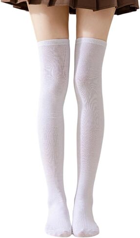 Women Thigh High Striped Socks - Long Boot Tights Stocking Leg Warmers Over Knee Socks For Halloween Costume in Saudi Arabia