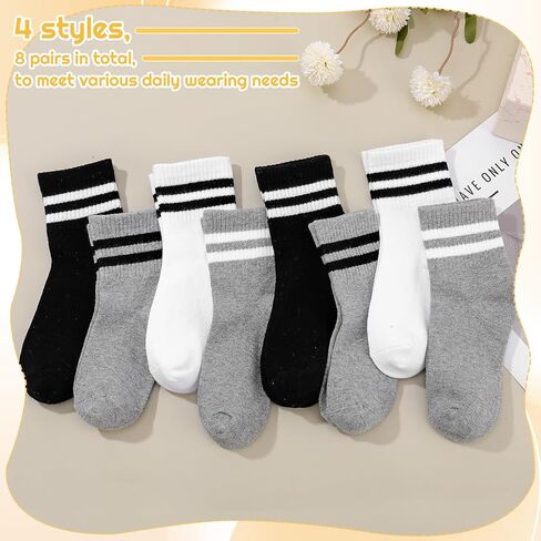 8 Pairs Boys Kids Novelty Crew Socks Crazy Funny Cartoon Cotton Socks in Saudi Arabia