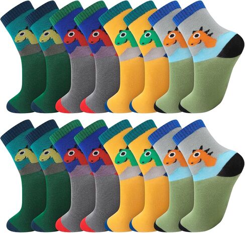 8 Pairs Boys Kids Novelty Crew Socks Crazy Funny Cartoon Cotton Socks in Saudi Arabia