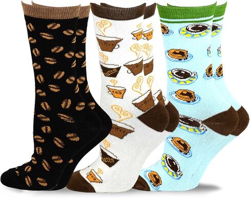 Birthday Gift Coffee Sushi Lollipop Cake Wine Thanksgiving Turkey Fruits Groom Bride Cotton Socks for Women 9-11 Men 10-13 in Saudi Arabia