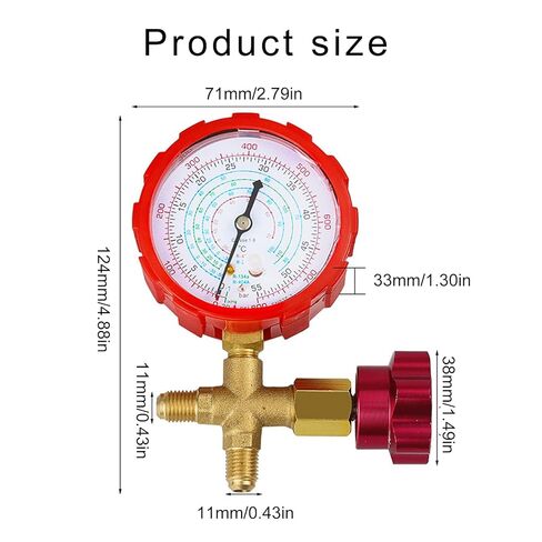 الدقة مقاييس المبردات مقاييس ضغط السيارات أداة مقاييس متعددة مجموعة لتكييف الهواء سيارة ل R22/R134/R410 in Kuwait