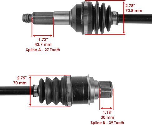Caltric Rear Left Complete Cv Joint Axle Compatible with Yamaha Big Bear 400 Yfm400Fb 4Wd Irs 2007 2008 2009 2010 2011 2012 in Saudi Arabia