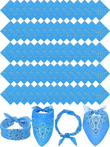 72 قطعة Neon Paisley Bandanas Bulk Cowboy Paisley Bandanas للجنسين in Kuwait