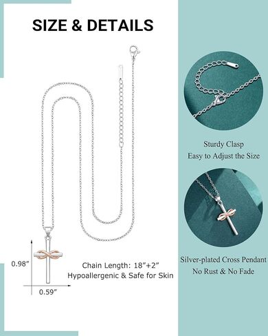 UPROMI You Are Loved and Chosen – Cross Necklace for Daughter, Christian Gifts for Teen Girls in Saudi Arabia