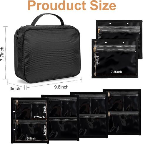 منظمات وتخزين المجوهرات من سانيبو، منظم حقائب المجوهرات مع 28 قطعة من الحقائب المخملية ذات السحاب الشفاف، حقيبة تنظيم المجوهرات للسفر والقلادة والأقراط والخواتم والسوار والساعة in Kuwait