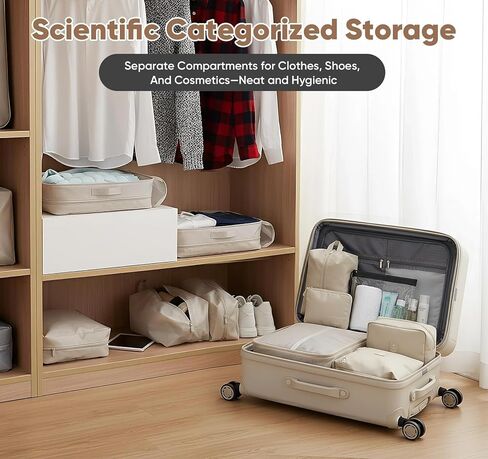 9 مجموعات من مكعبات التعبئة لحقائب السفر ومجموعات أمتعة السفر ومنظمات التعبئة وحقائب تنظيم السفر ومنظم الأمتعة مع الأحذية/الأدوات/حقيبة الغسيل in Kuwait